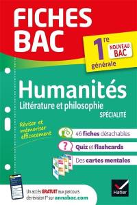 Humanités, littérature et philosophie spécialité, 1re générale : nouveau bac