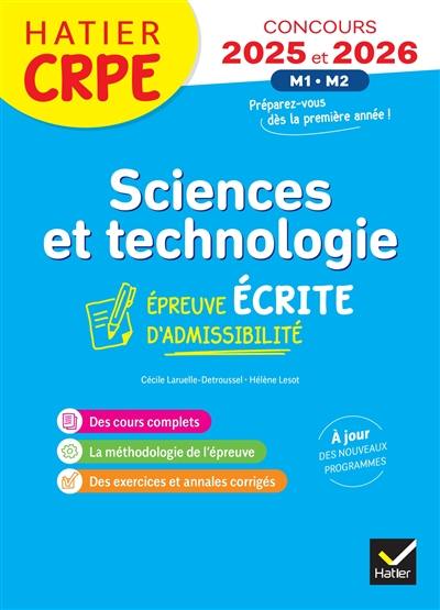 Sciences et technologie : épreuve écrite d'admissibilité : CRPE concours 2025 et 2026