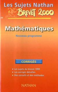 Mathématiques brevet 2000