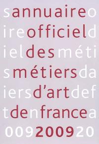 Annuaire des métiers d'art de France : annuaire 2009
