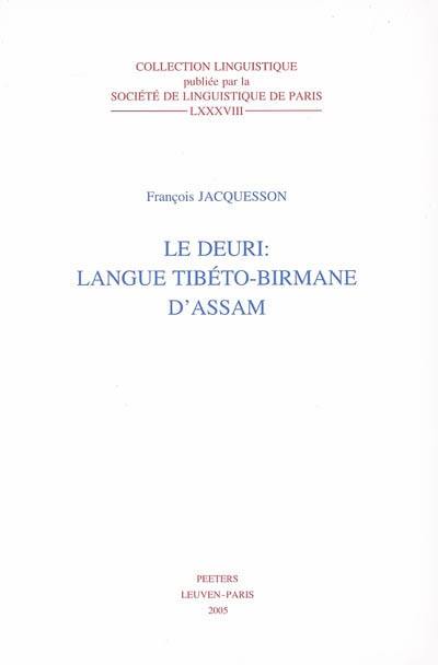 Le deuri, langue tibéto-birmane d'Assam
