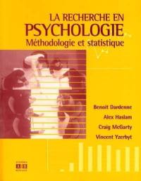 La recherche en psychologie : introduction à la méthodologie de la recherche et à la statistique