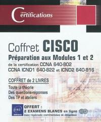Coffret Cisco : préparation aux modules 1 et 2 de la certification CCNA 640-802, CCNA ICND1 640-822 et ICND2 640-816 : coffret 2 livres