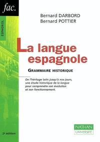 La langue espagnole : grammaire historique : de l'héritage latin jusqu'à nos jours, une étude historique de la langue pour comprendre son évolution et son fonctionnement