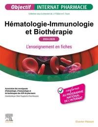 Hématologie-immunologie et biothérapie : 2024-2025