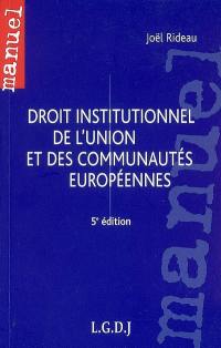Droit institutionnel de l'Union et des communautés européennes