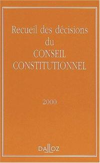 Recueil des décisions du Conseil constitutionnel 2001