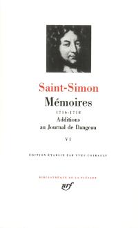 Mémoires. Vol. 6. 1716-1718
