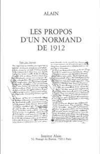 Les propos d'un Normand de 1912
