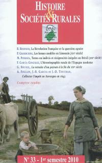 Histoire & sociétés rurales, n° 33