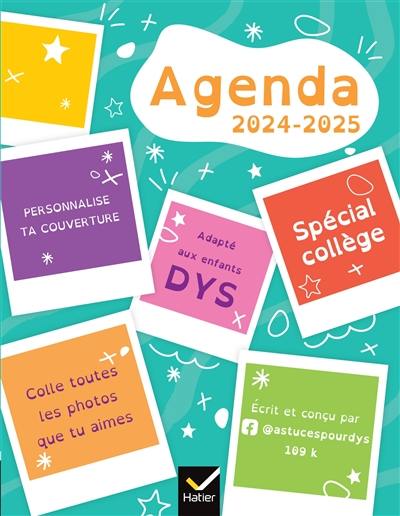 Agenda DYS 2024-2025 : collège, 6e, 5e