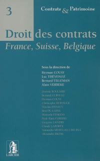 Droit des contrats : France, Belgique, Suisse