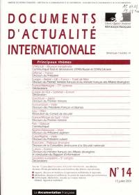 Documents d'actualité internationale, n° 14 (2001)