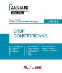 Droit constitutionnel : licence 1 : 2023-2024