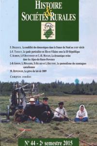 Histoire & sociétés rurales, n° 44