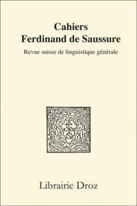 Cahiers Ferdinand de Saussure, n° 74