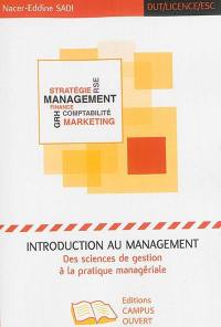 Introduction au management : des sciences de gestion à la pratique managériale