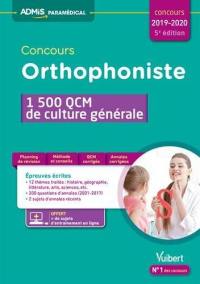 Concours orthophoniste : 1.500 QCM de culture générale : concours 2019-2020