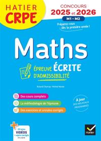 Maths : épreuve écrite d'admissibilité : CRPE concours 2025 et 2026