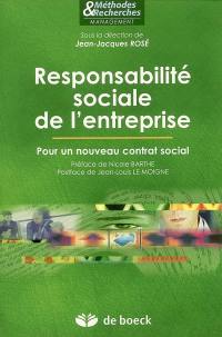 Responsabilité sociale de l'entreprise : pour un nouveau contrat social
