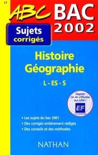 Histoire géographie L, ES, S