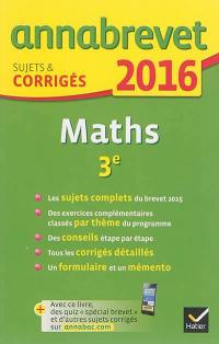 Maths 3e : 2016
