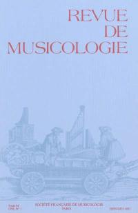 Revue de musicologie, n° 1 (1998)