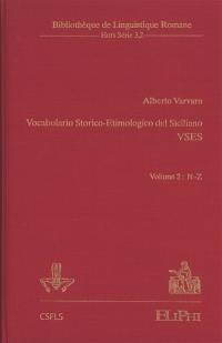 Vocabolario storico-etimologico del Siciliano : VSES