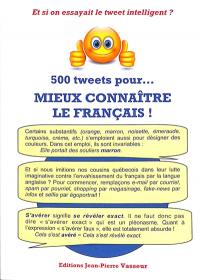 500 tweets pour... mieux connaître le français ! : et si on essayait le tweet instructif ?