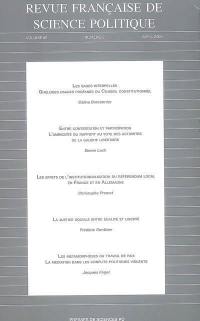 Revue française de science politique, n° 58-2