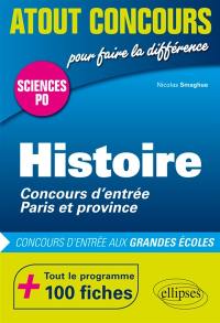 Histoire, Sciences Po : concours d'entrée Paris et province : concours d'entrée aux grandes écoles
