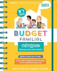 Budget familial 2023 : agenda de comptes pour la famille : 16 mois, de septembre 2022 à décembre 2023
