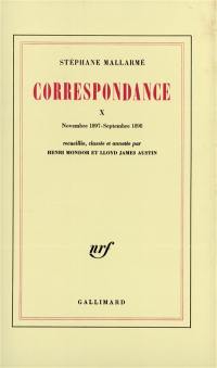 Correspondance. Vol. 10. Nov. 1897-sept. 1898