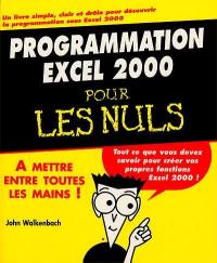 Programmation Excel 2000 pour les nuls