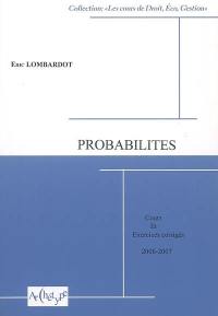 Probabilités : cours et exercices corrigés 2006-2007