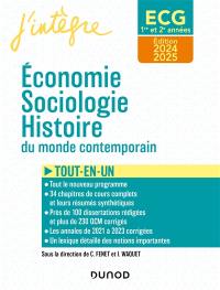 Economie, sociologie, histoire du monde contemporain, ECG 1re et 2e années : tout-en-un, édition 2024-2025