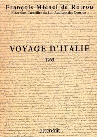 Voyage d'Italie : 1763