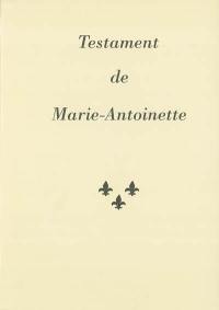 Testament de Marie-Antoinette
