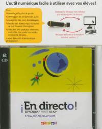 En directo ! espagnol 2e année, 3e, A2-A2+ : pack micro + 2 CD audio pour la classe