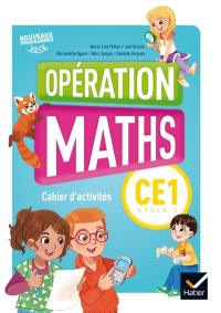 Opération maths, CE1 cycle 2 : cahier d'activités + mémo, matériel : nouveaux programmes 2016