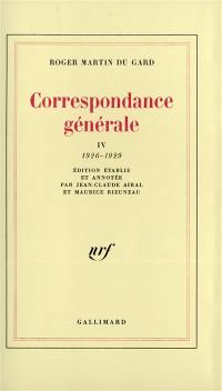 Correspondance générale. Vol. 4. 1926-1929