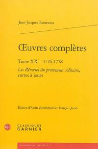 Oeuvres complètes. Vol. 20. 1776-1778