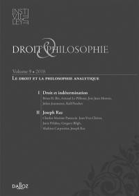 Droit & philosophie : annuaire de l'Institut Michel Villey, n° 9. Le droit et la philosophie analytique
