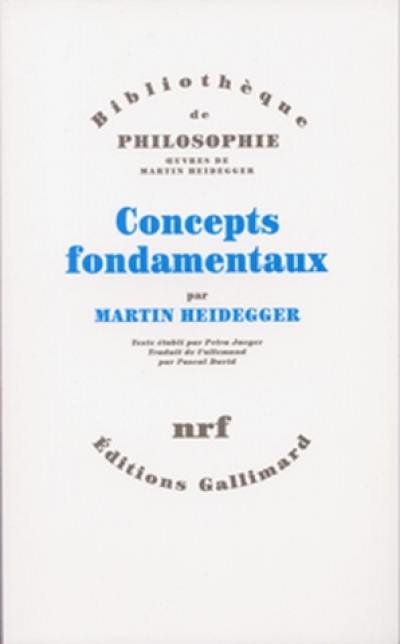 Concepts fondamentaux : cours 1923-1944