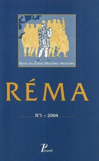 REMA, Revue des études militaires anciennes, n° 1
