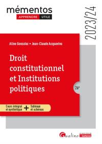 Droit constitutionnel et institutions politiques : 2023-2024