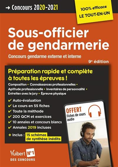 Sous-officier de gendarmerie : concours gendarme externe et interne : concours 2020-2021