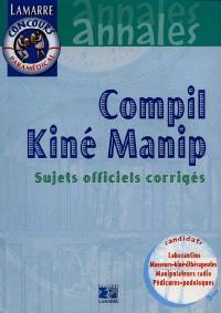 Compil kiné manip : sujets officiels corrigés