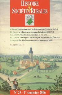 Histoire & sociétés rurales, n° 25