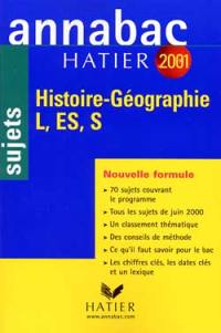 Histoire, géographie, L, ES, S